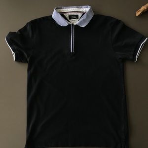 Black Polo Zip Shirt!